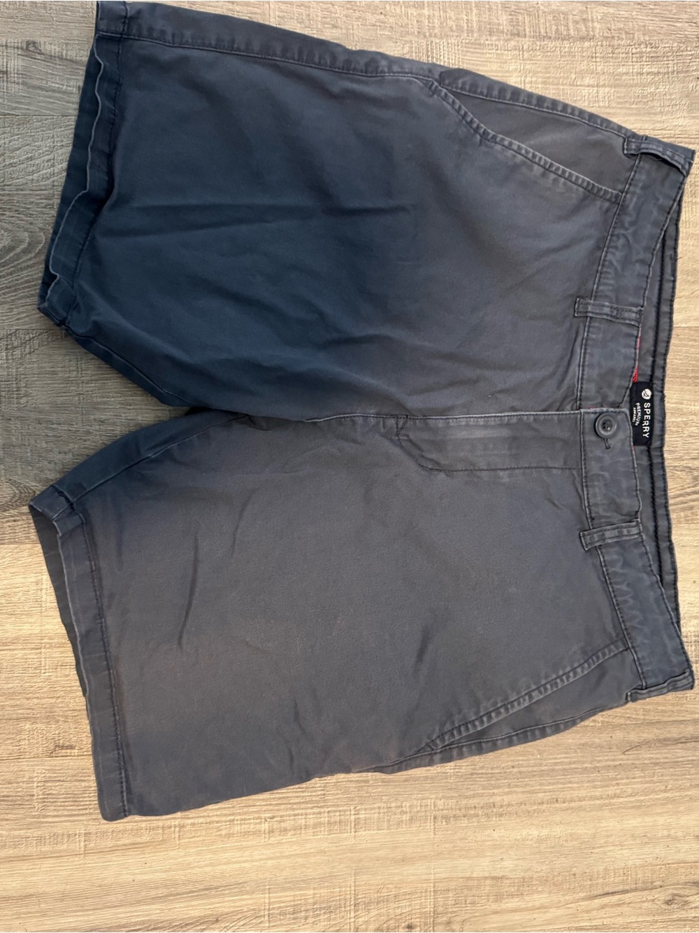 Sperry Navy Flat-Front Casual Shorts